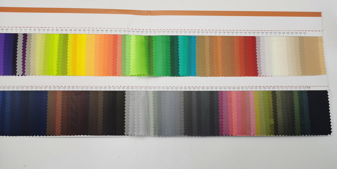 Fabric Swatches-210D polyester with PU backing