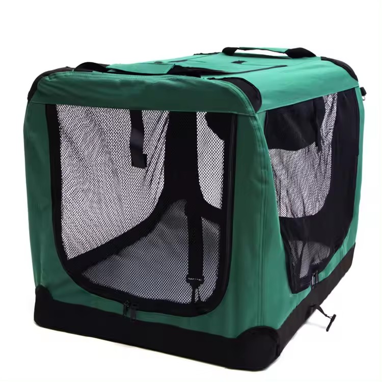 OTI-6024 Round Portable Collapsible Dog Travel Crate Soft Warm Blanket Foldable Crate Cage