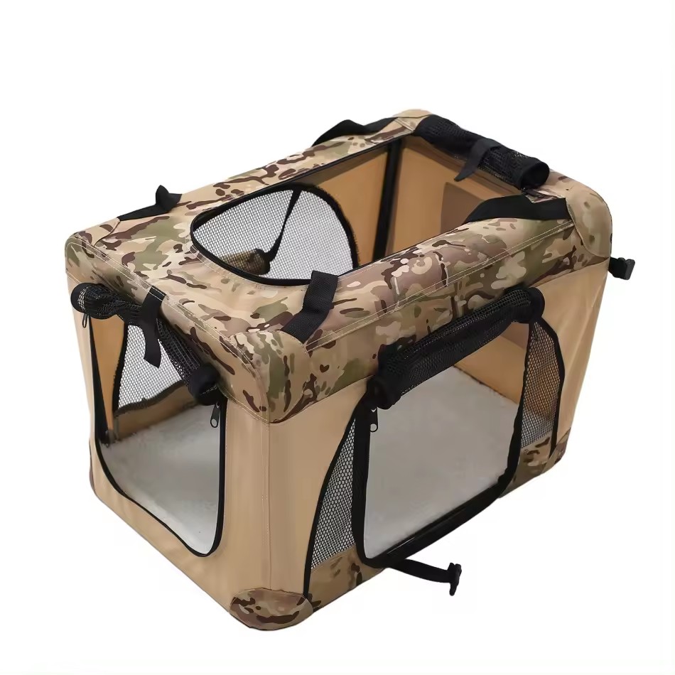 Dog Travel Crate With Strong Steel Frame,Collapsible Pet Crate,Portable Dog Crate For Large Cats & Small Dogs